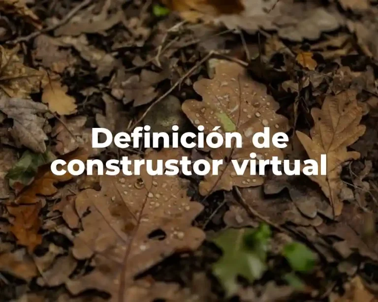 Definición de construstor virtual
