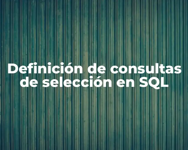 Definición de consultas de selección en SQL