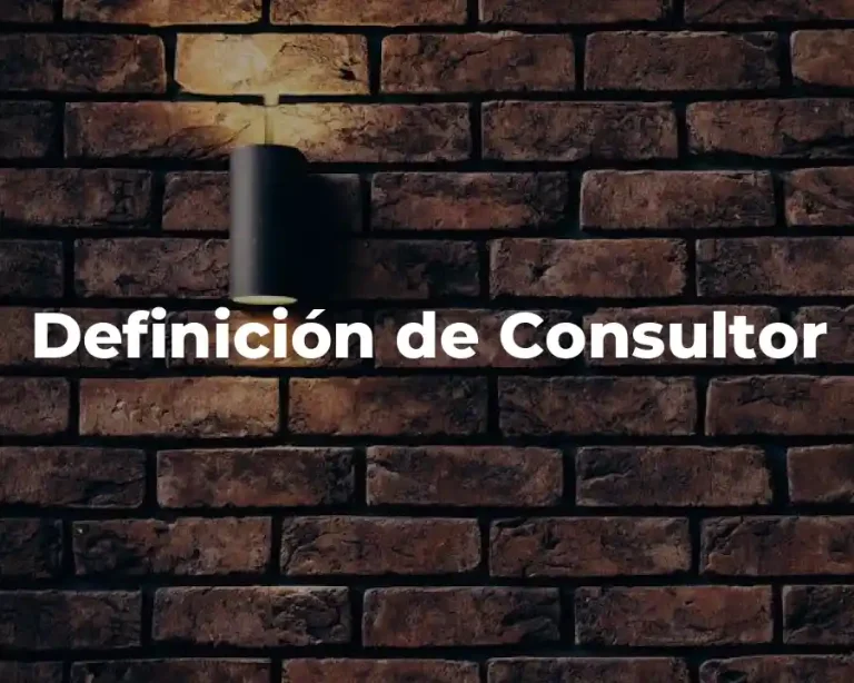 Definición de Consultor