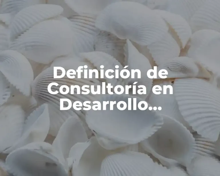 Definición de Consultoría en Desarrollo Organizacional