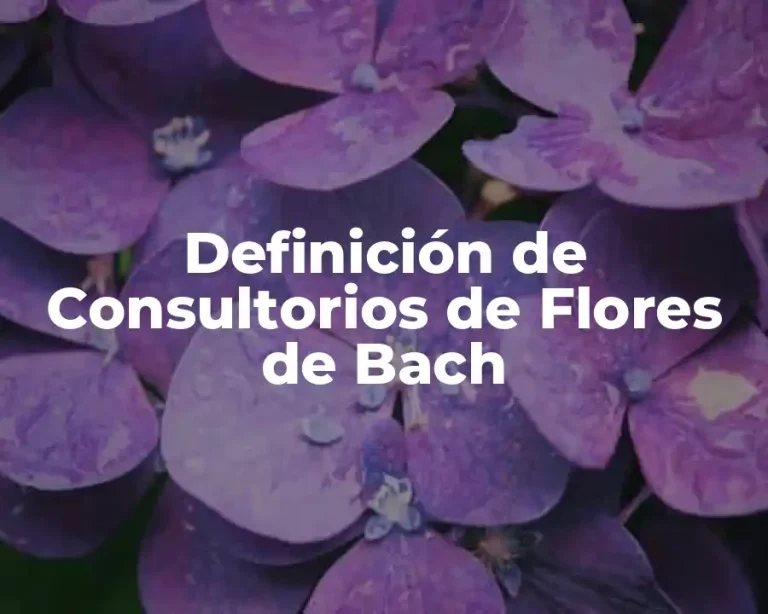 Definición de Consultorios de Flores de Bach