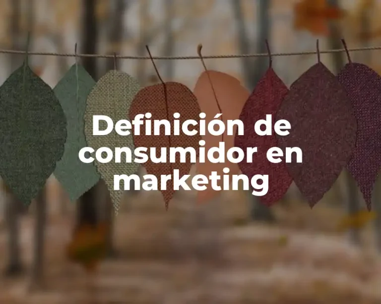 Definición de consumidor en marketing