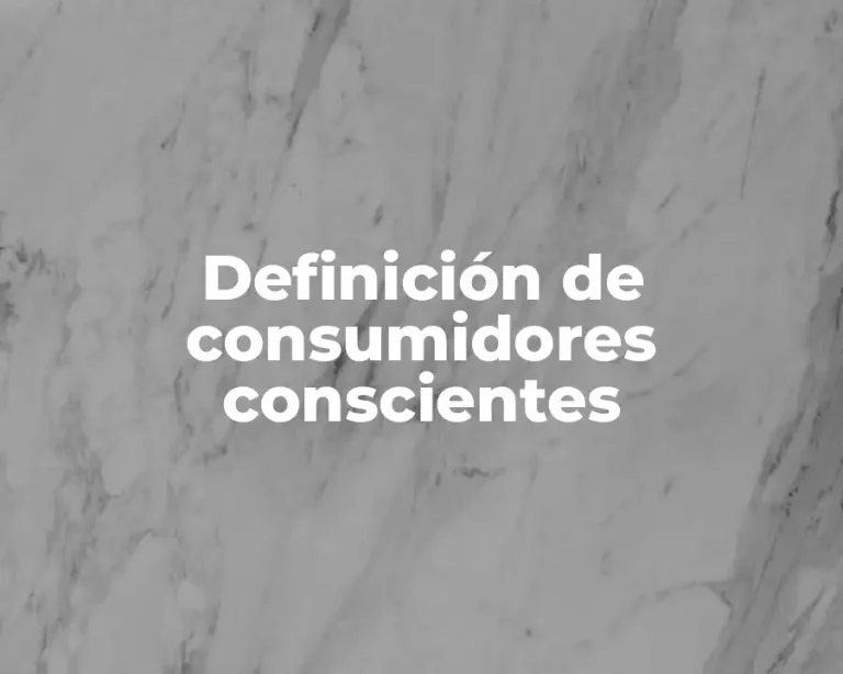 Definición de consumidores conscientes