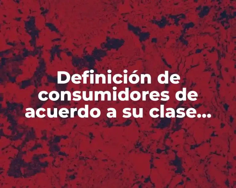 Definición de consumidores de acuerdo a su clase social