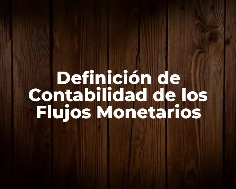 Definición de Contabilidad de los Flujos Monetarios