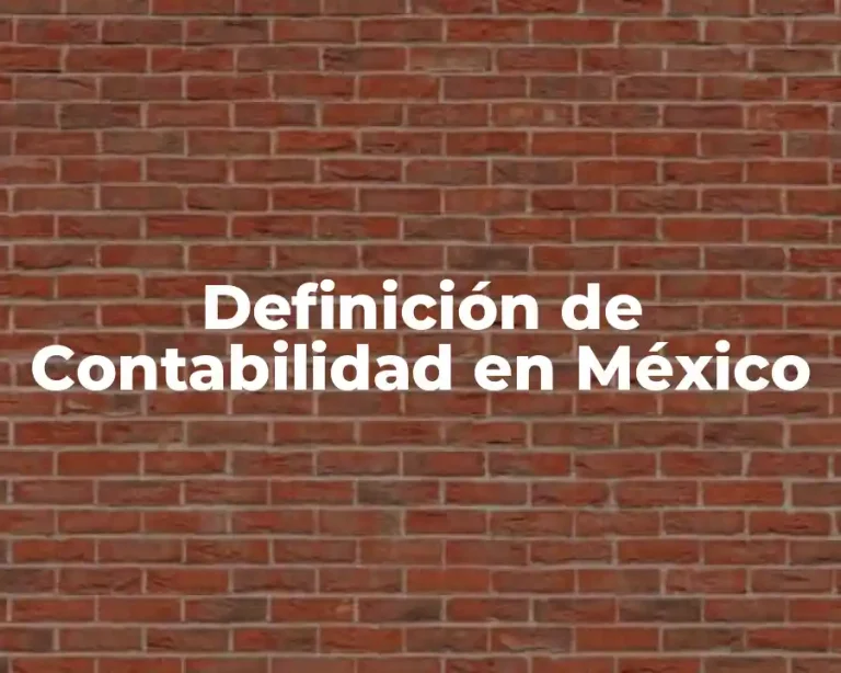 Definición de Contabilidad en México