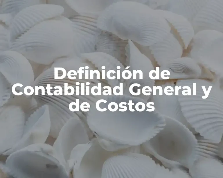Definición de Contabilidad General y de Costos