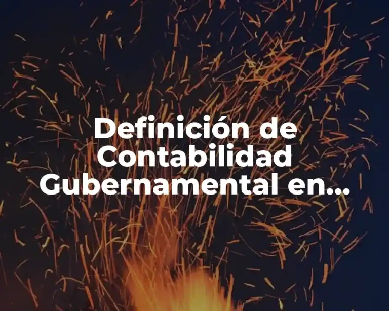 Definición de Contabilidad Gubernamental en México