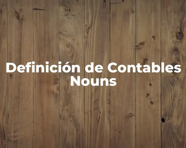 Definición de Contables Nouns