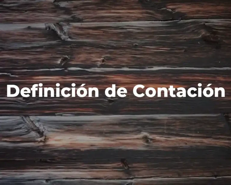 Definición de Contación