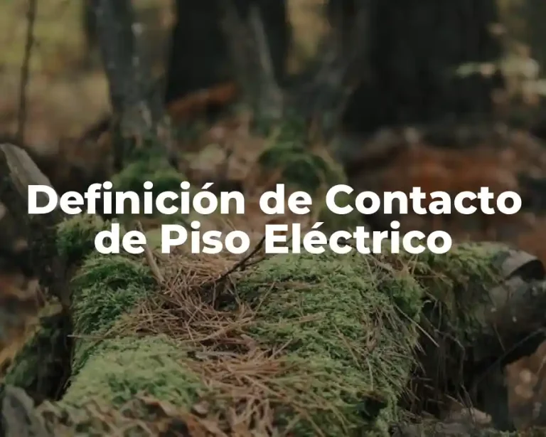 Definición de Contacto de Piso Eléctrico