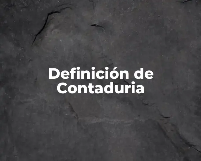 Definición de Contaduria