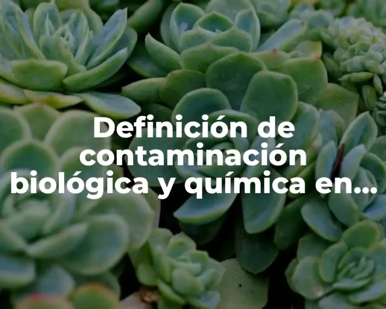 Definición de contaminación biológica y química en laboratorio