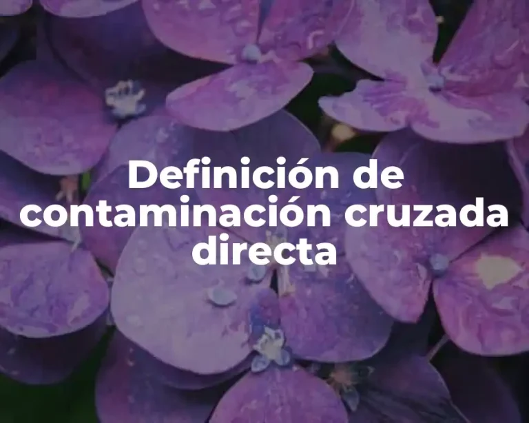 Definición de contaminación cruzada directa