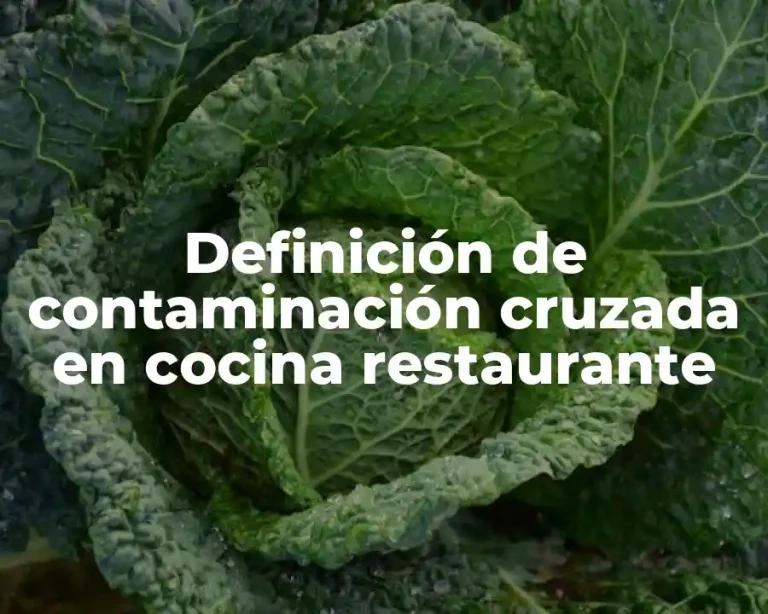 Definición de contaminación cruzada en cocina restaurante