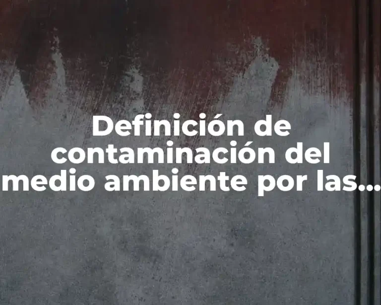 Definición de contaminación del medio ambiente por las nuevas tecnologias