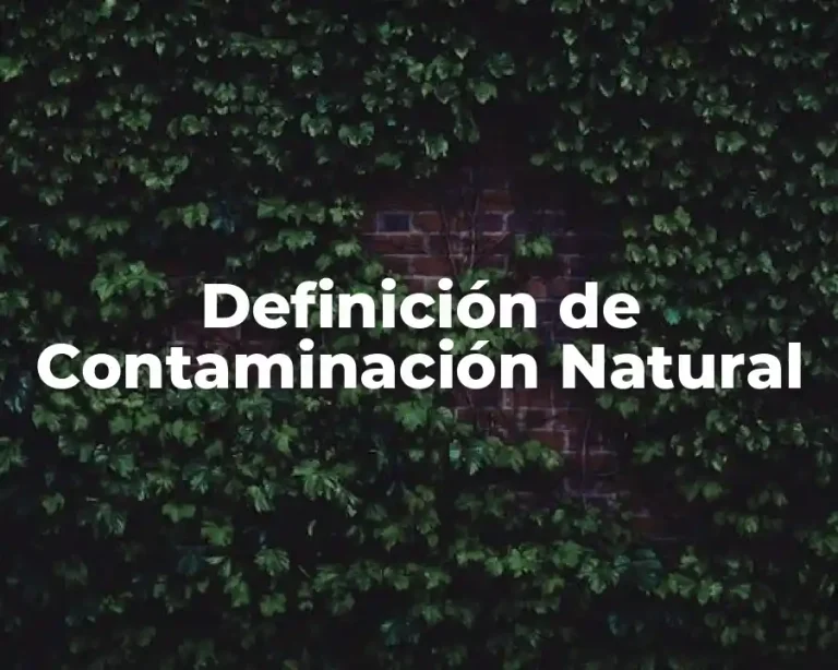 Definición de Contaminación Natural