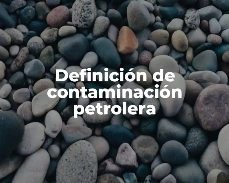 Definición de contaminación petrolera