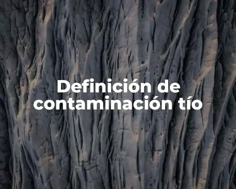 Definición de contaminación tío