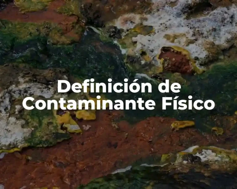 Definición de Contaminante Físico
