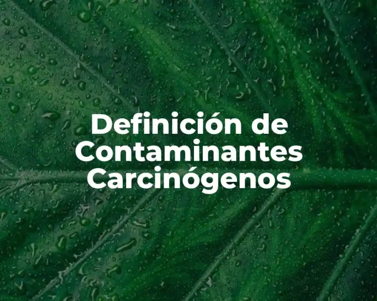 Definición de Contaminantes Carcinógenos