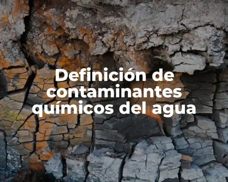 Definición de contaminantes químicos del agua
