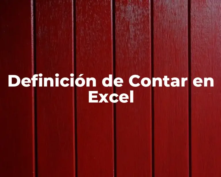 Definición de Contar en Excel