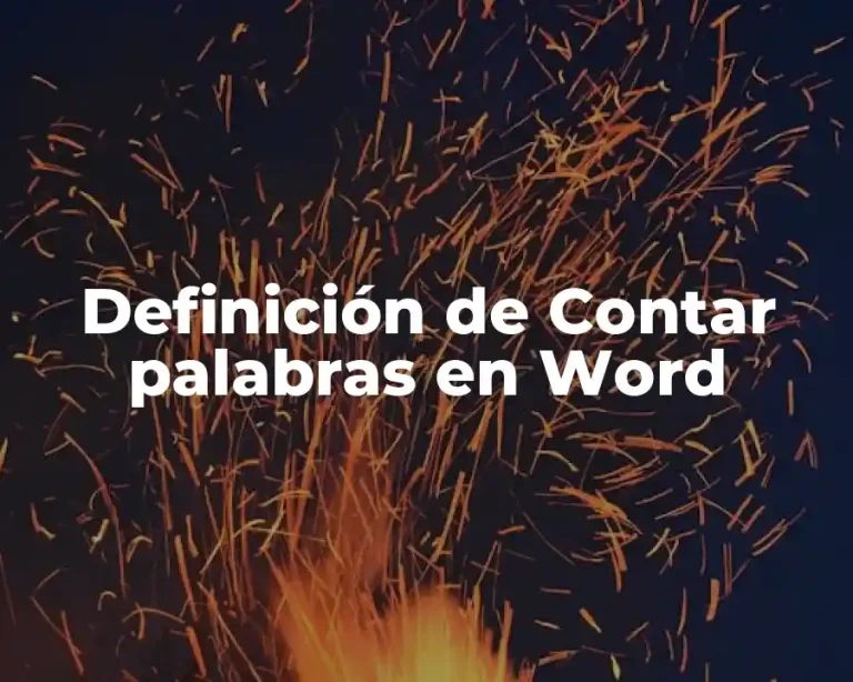 Definición de Contar palabras en Word