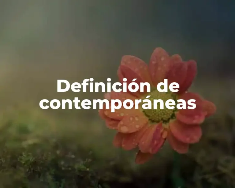 Definición de contemporáneas