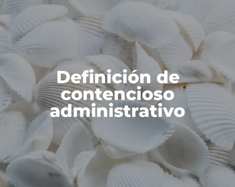 Definición de contencioso administrativo
