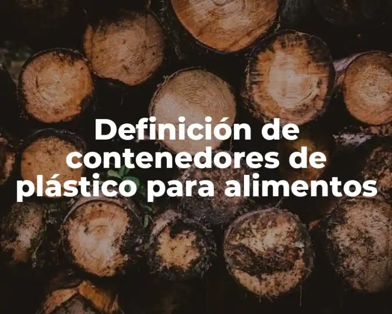 Definición de contenedores de plástico para alimentos