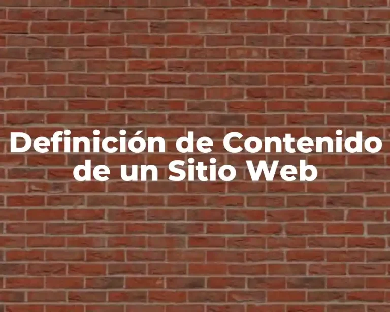 Definición de Contenido de un Sitio Web