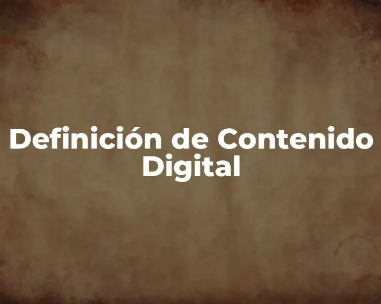Definición de Contenido Digital