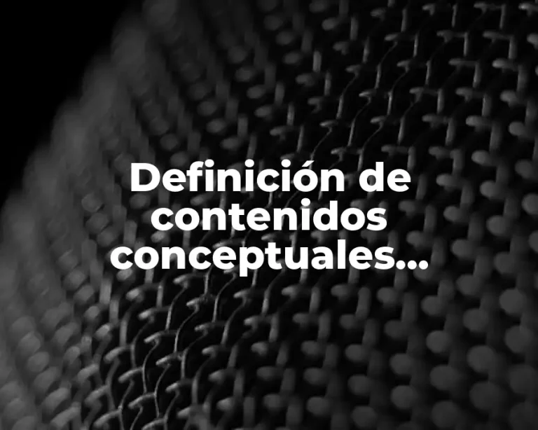 Definición de contenidos conceptuales procedimentales y actitudinale