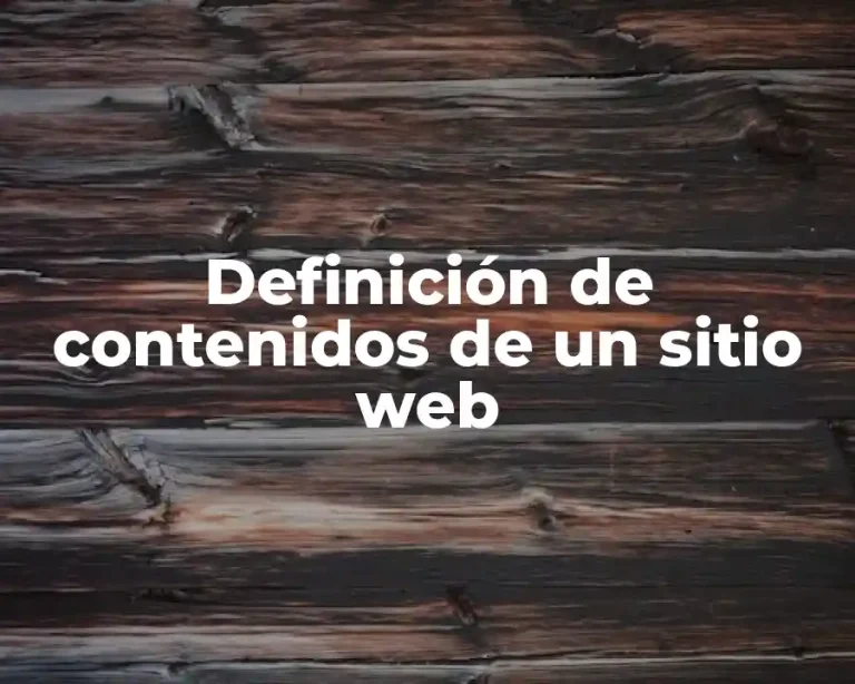Definición de contenidos de un sitio web