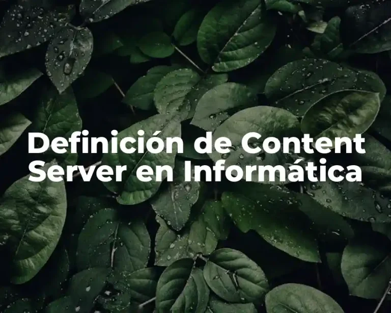 Definición de Content Server en Informática