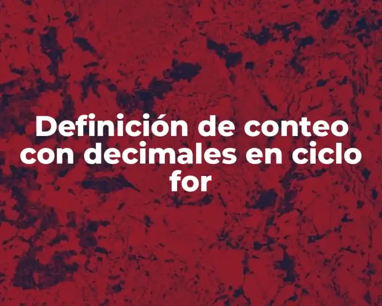 Definición de conteo con decimales en ciclo for