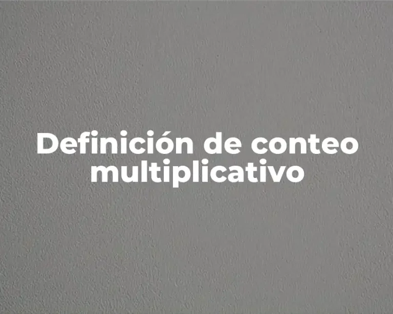 Definición de conteo multiplicativo