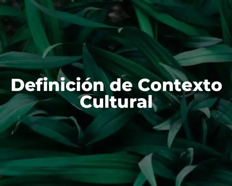 Definición de Contexto Cultural