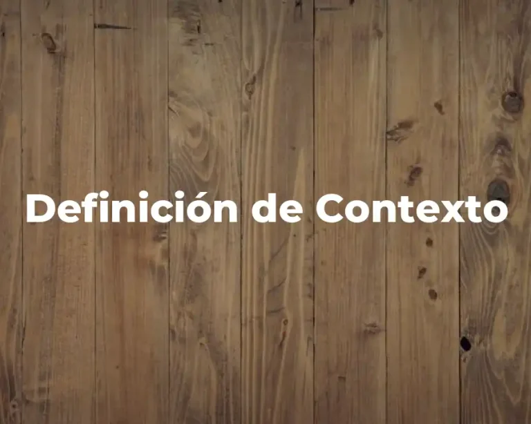 Definición de Contexto