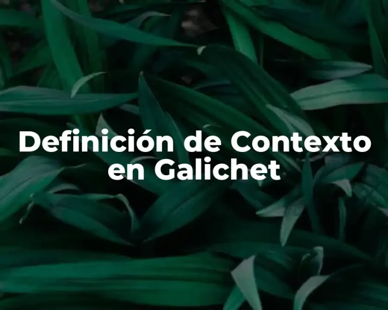 Definición de Contexto en Galichet