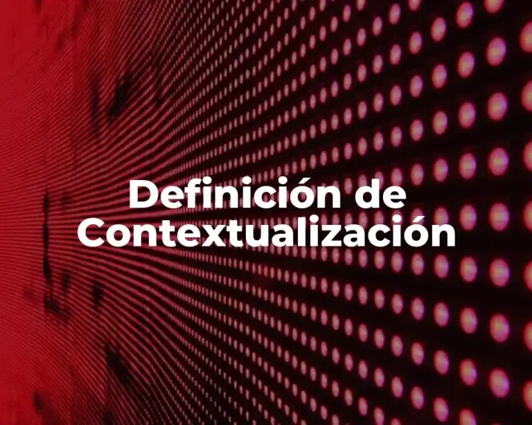 Definición de Contextualización