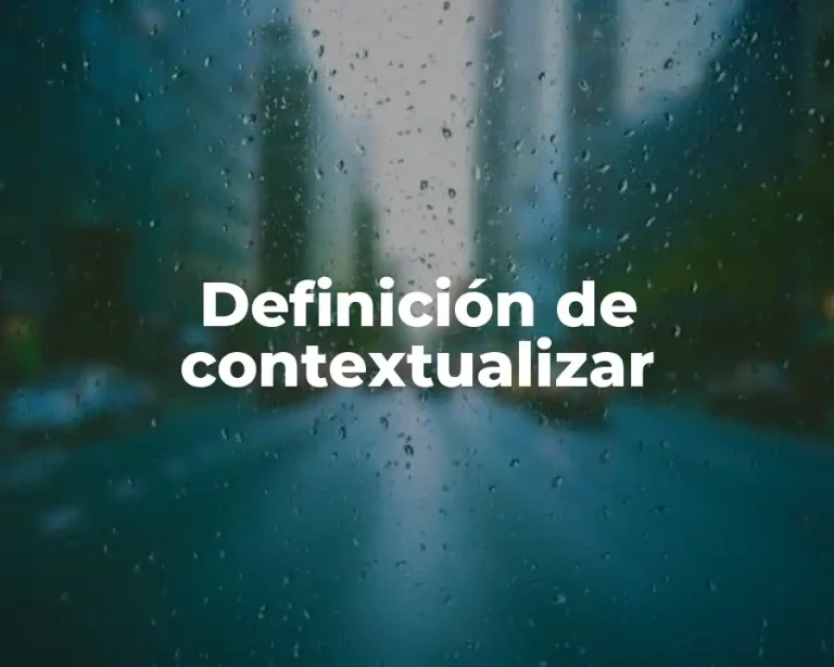 Definición de contextualizar