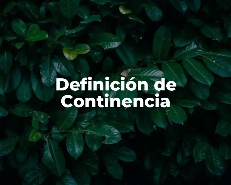 Definición de Continencia
