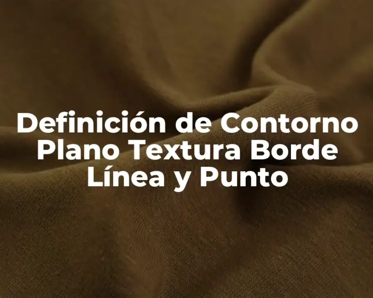 Definición de Contorno Plano Textura Borde Línea y Punto