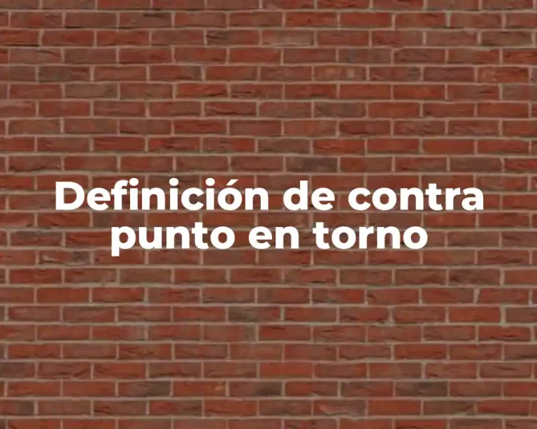 Definición de contra punto en torno