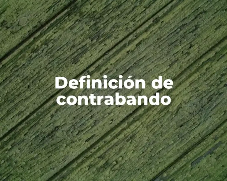 Definición de contrabando