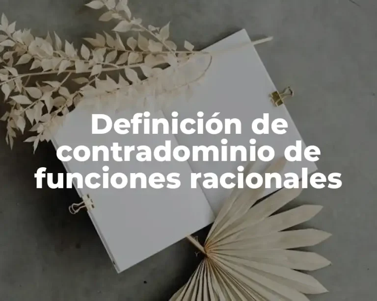Definición de contradominio de funciones racionales