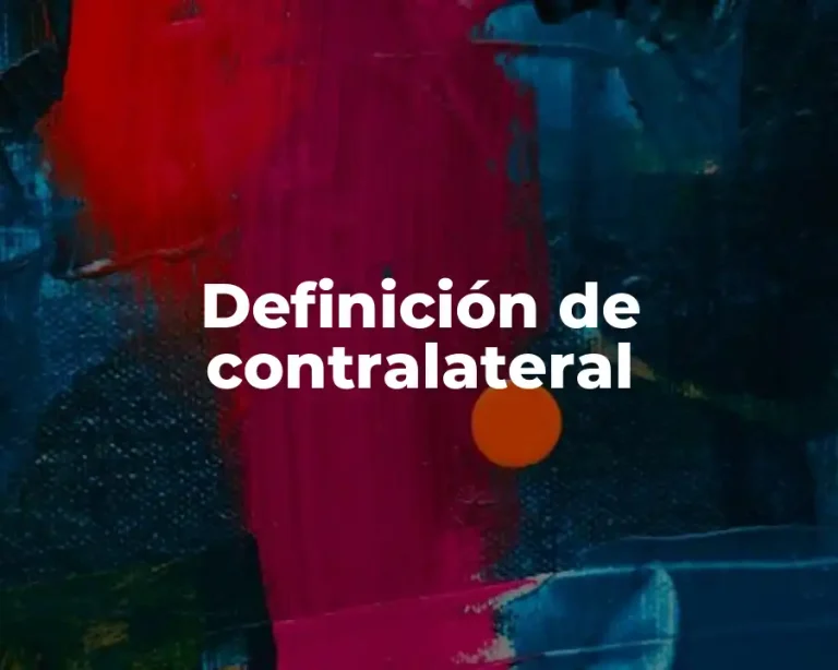 Definición de contralateral