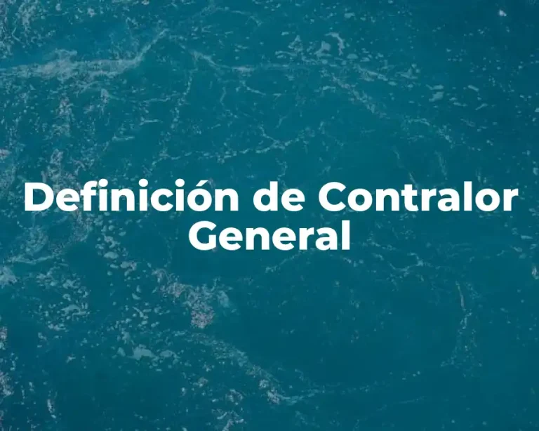 Definición de Contralor General